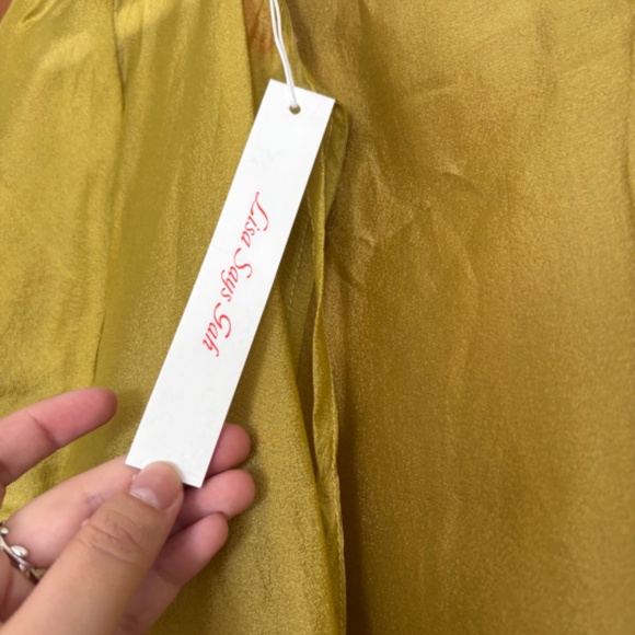 Lisa Says Gah Petra Tie Back Top - Chartreuse - Picture 7 of 7